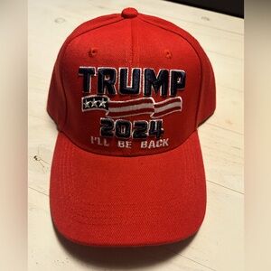 Trump Hat red - embroidered 2024  I’LL BE BACK with embroidered signature back